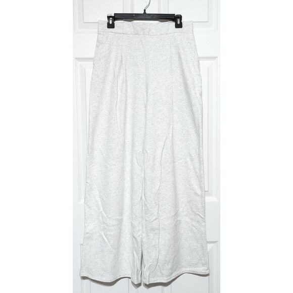 Halara Fleece Pants Womens Large Wide Leg Gray High Rise Sweatpants Lounge, L - Picture 5 of 11